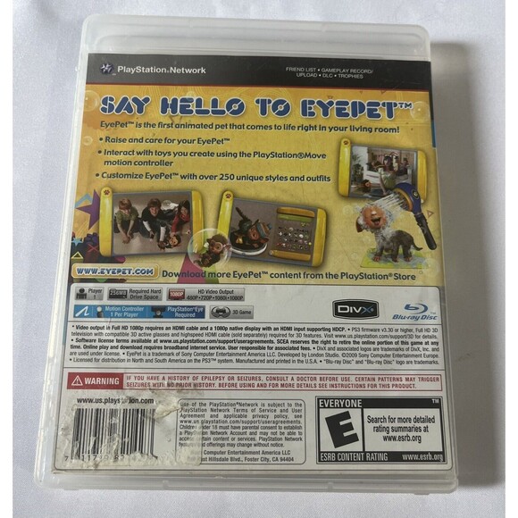 Eyepet  Sony PlayStation 3 PS3 Complete with Manual Interactive Eye Pet PSN - Picture 2 of 9